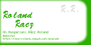 roland racz business card