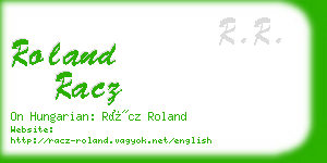 roland racz business card